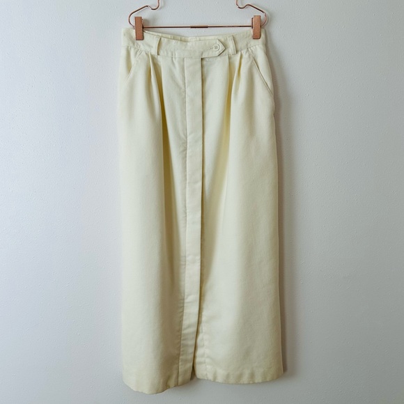 Vintage Buccaneer 100% wool cream pencil maxi skirt - Picture 10 of 13